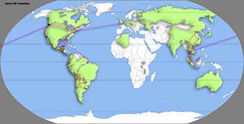 My World travels since 2007